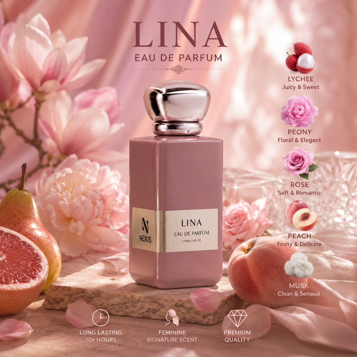 Nexus Lina long lasting sweet marshmallow vanilla perfume for women in Nairobi Kenya